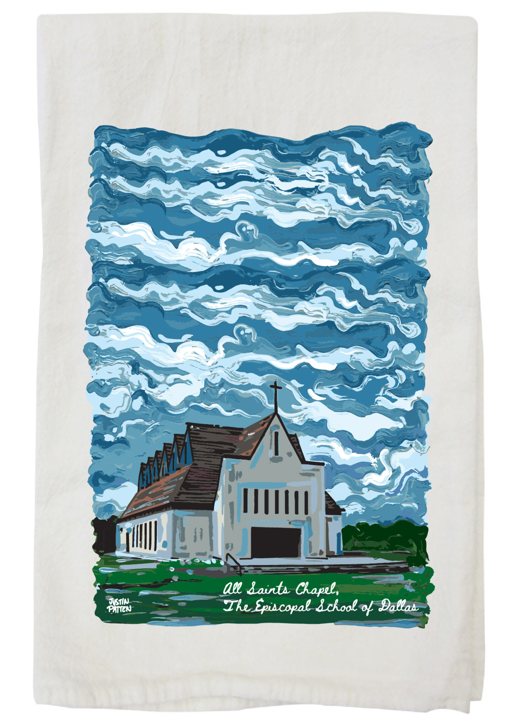 Neil Enterprises JP All Saints Chapel 100% Organic Cotton Tea Towel