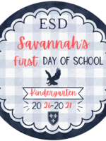 2026 ESD 1st Day of School Sign