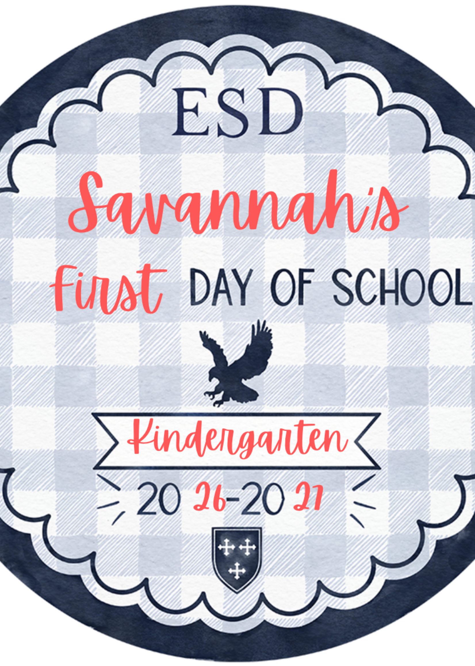 2026 ESD 1st Day of School Sign