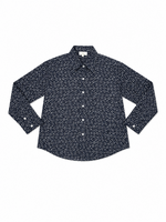 PINCH Women's Button Down Blouse Navy with White Stars