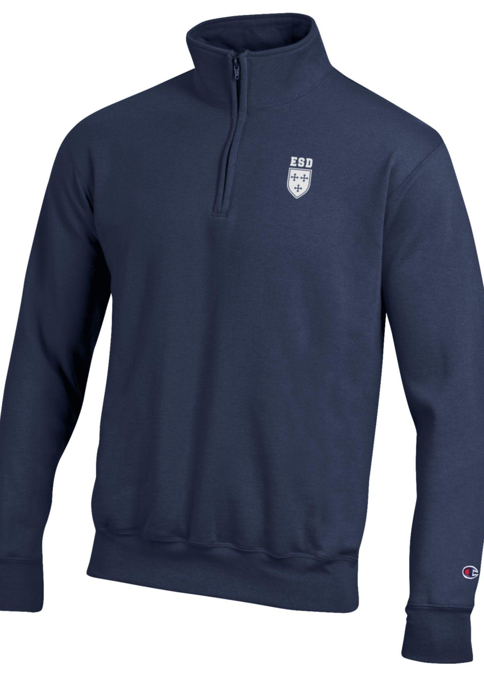 Champion PB 1/4 Zip Navy with ESD over Shield
