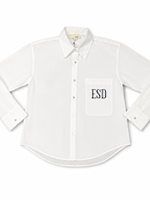PINCH White Button Down Blouse with ESD