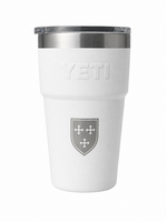 YETI Rambler 16oz Tumbler White with Shield
