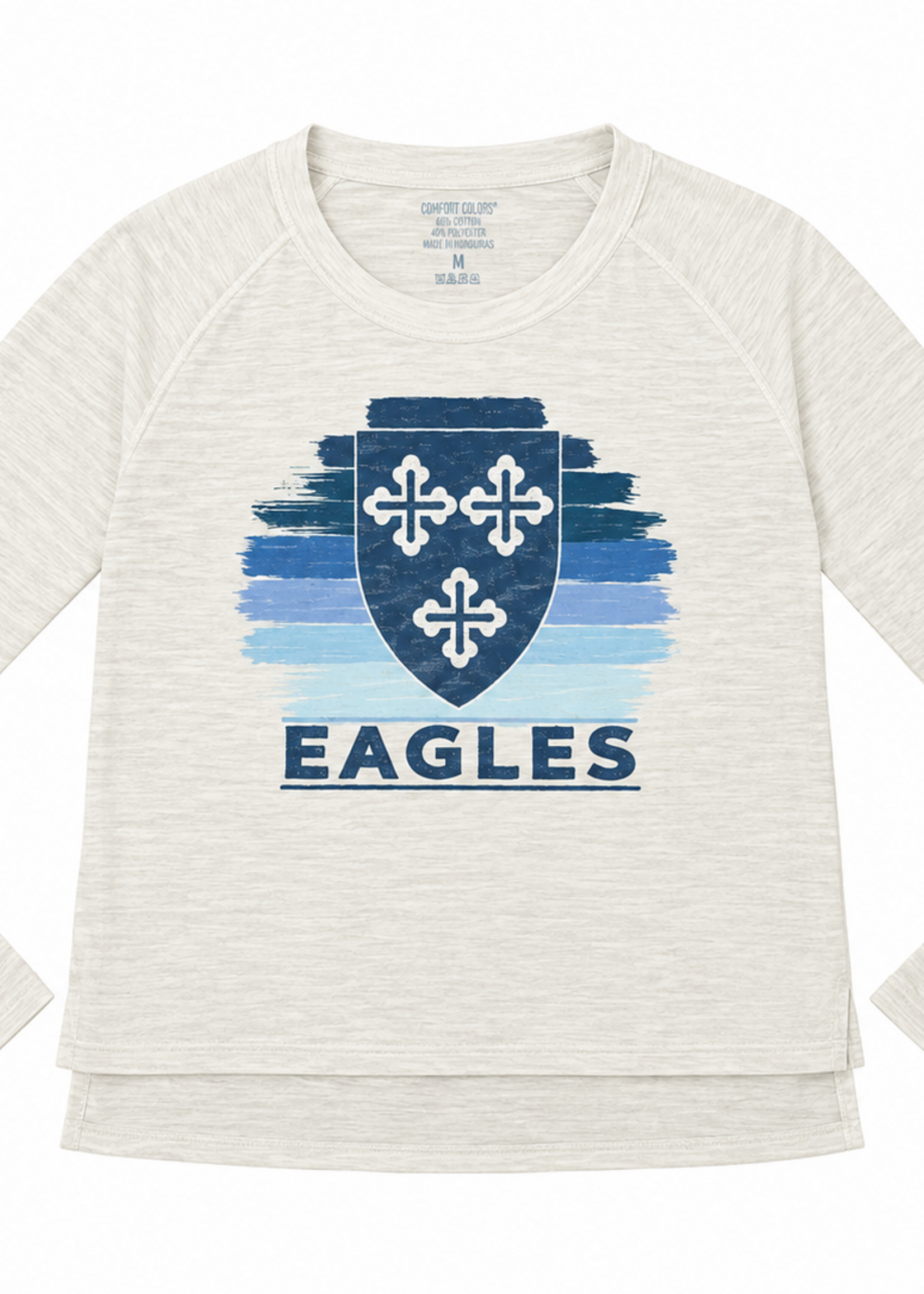 Concepts Ladies LS Raglan Top White