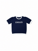 Newport Knits SS Sweater Navy with White EAGLES