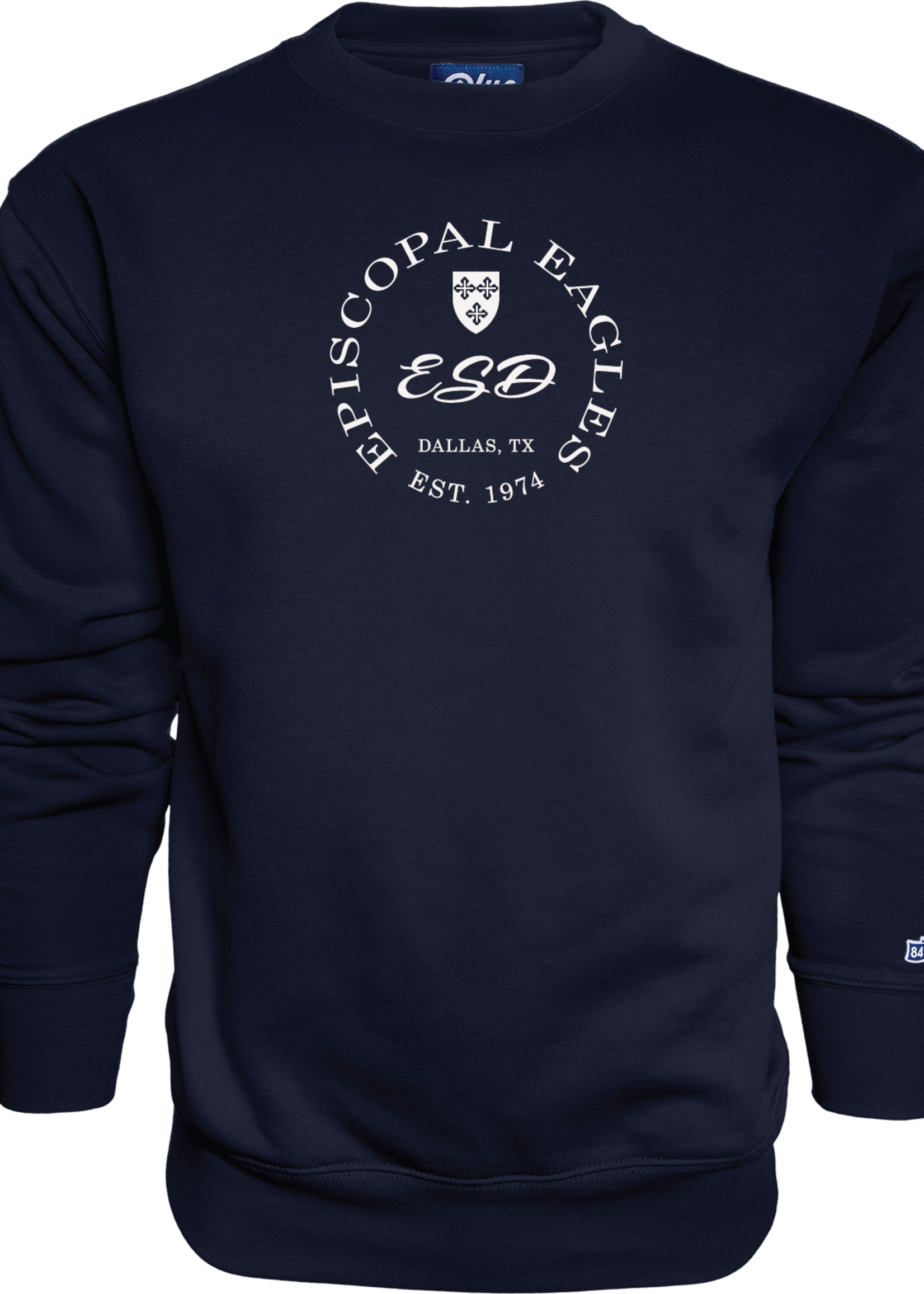 Blue 84 Campbell Crew Navy w Circular Graphic