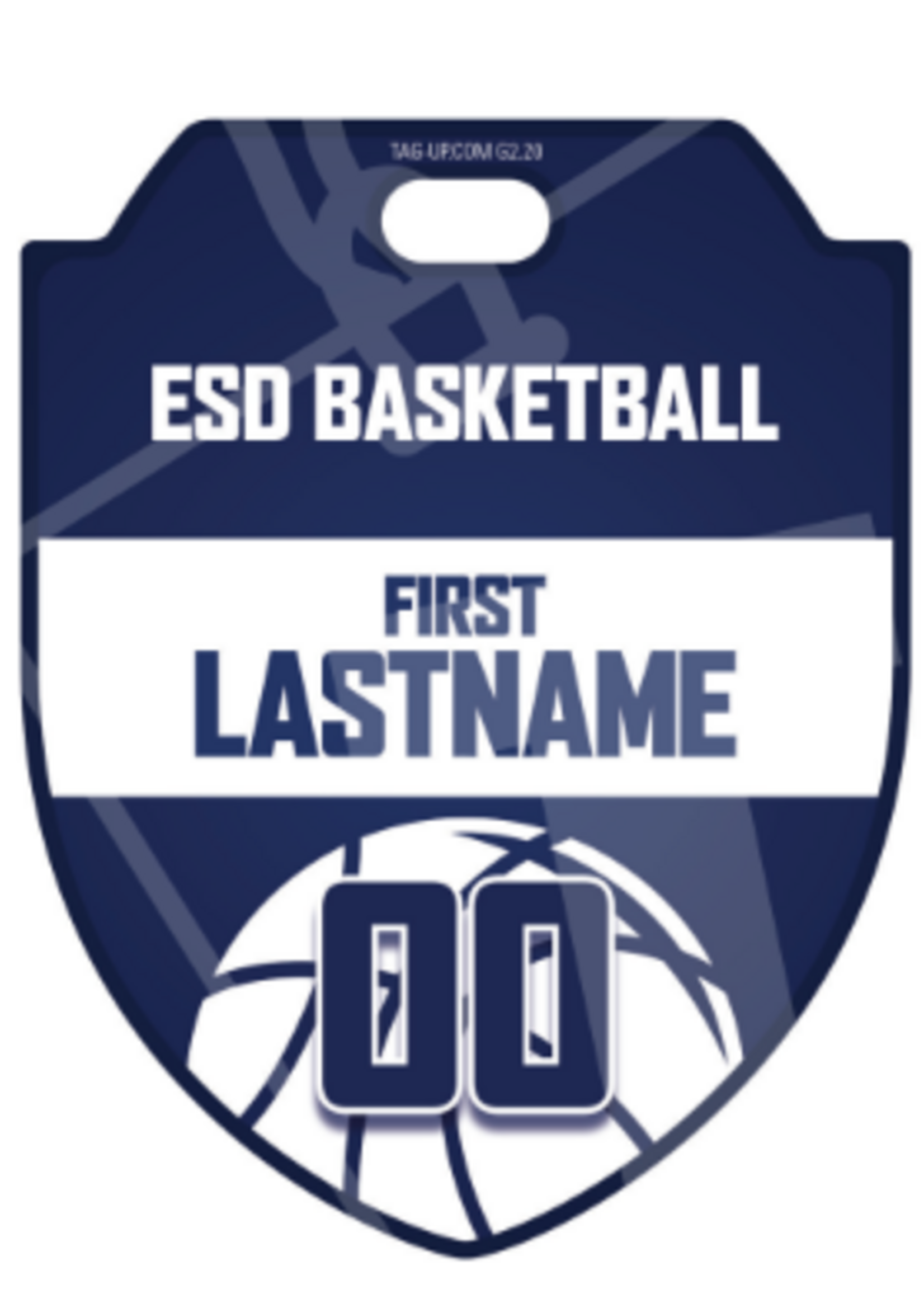 2026 Custom ESD BASKETBALL Bag Tag