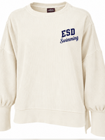2026 ESD SWIMMING WOMENS RIBBED IVORY SWEATSHIRT