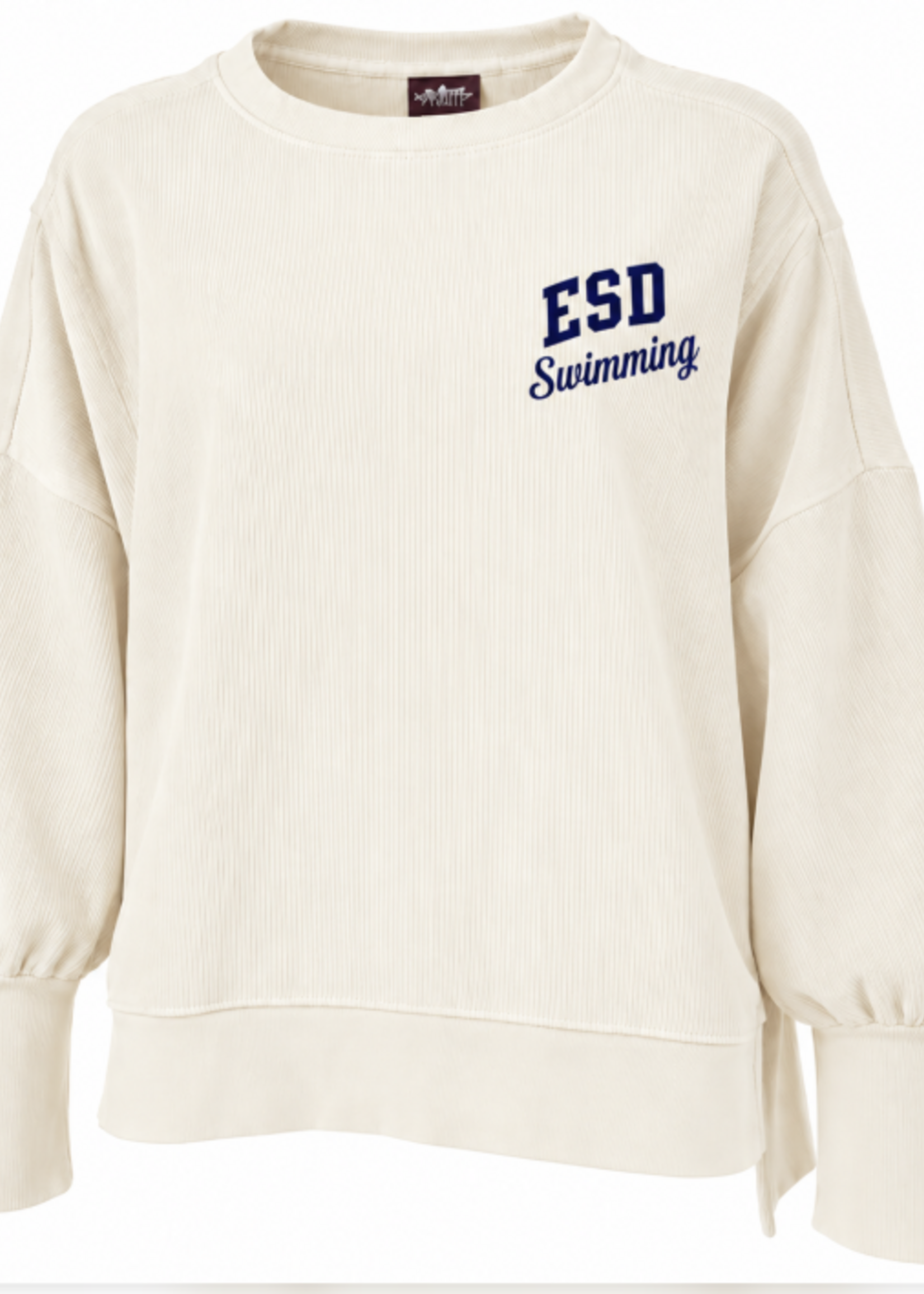 2026 ESD SWIMMING WOMENS RIBBED IVORY SWEATSHIRT