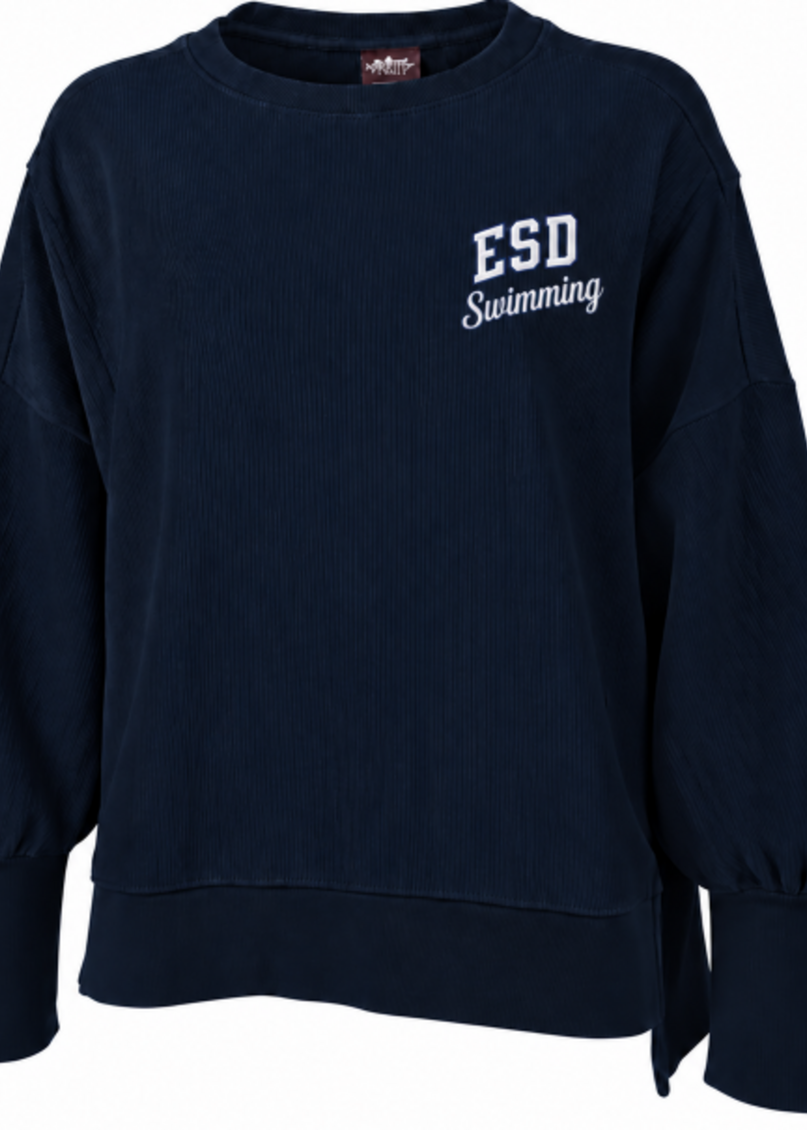 2026 ESD SWIMMING WOMENS RIBBED NAVY SWEATSHIRT
