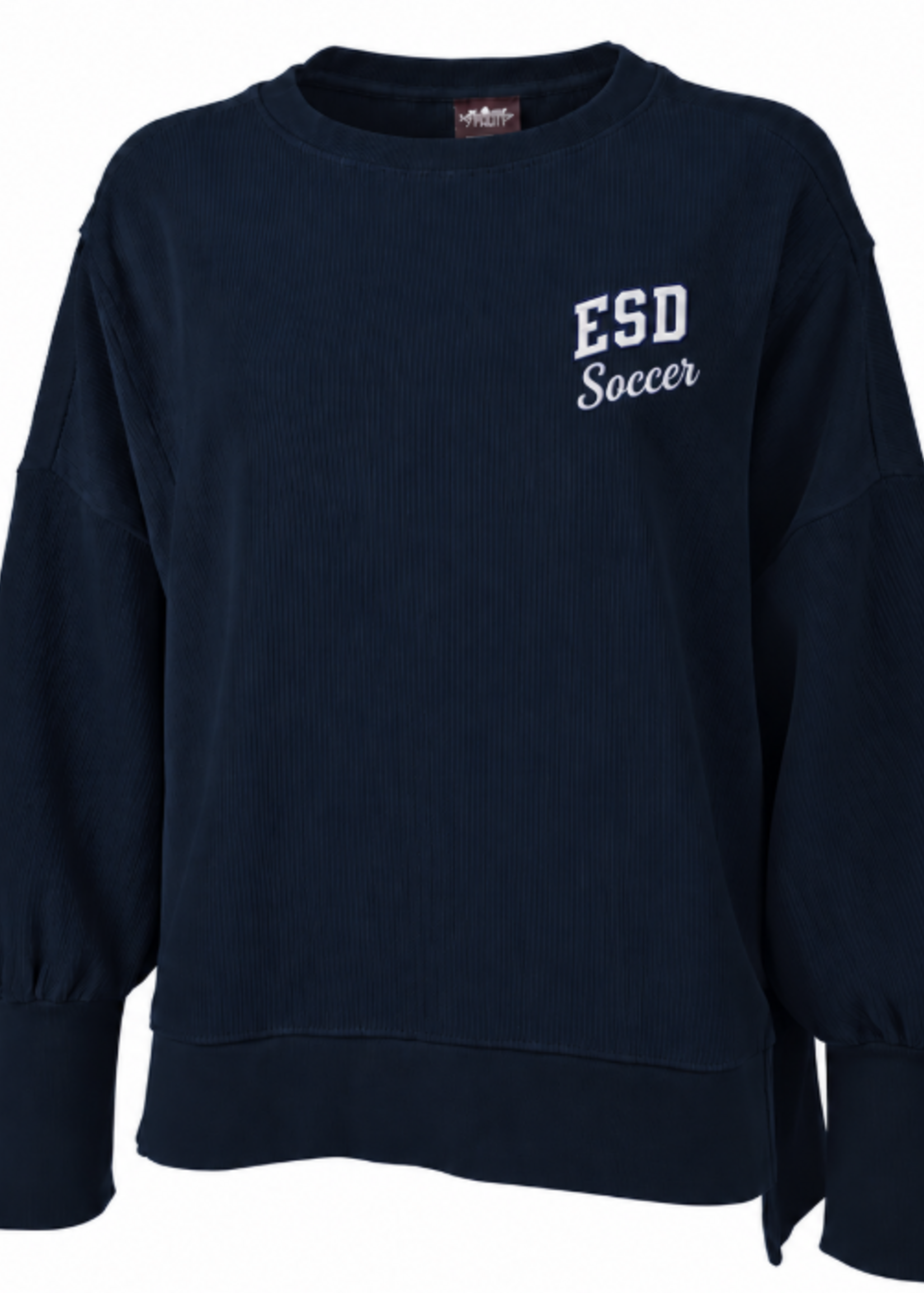 2026 Women's Navy Ribbed Soccer Crewneck