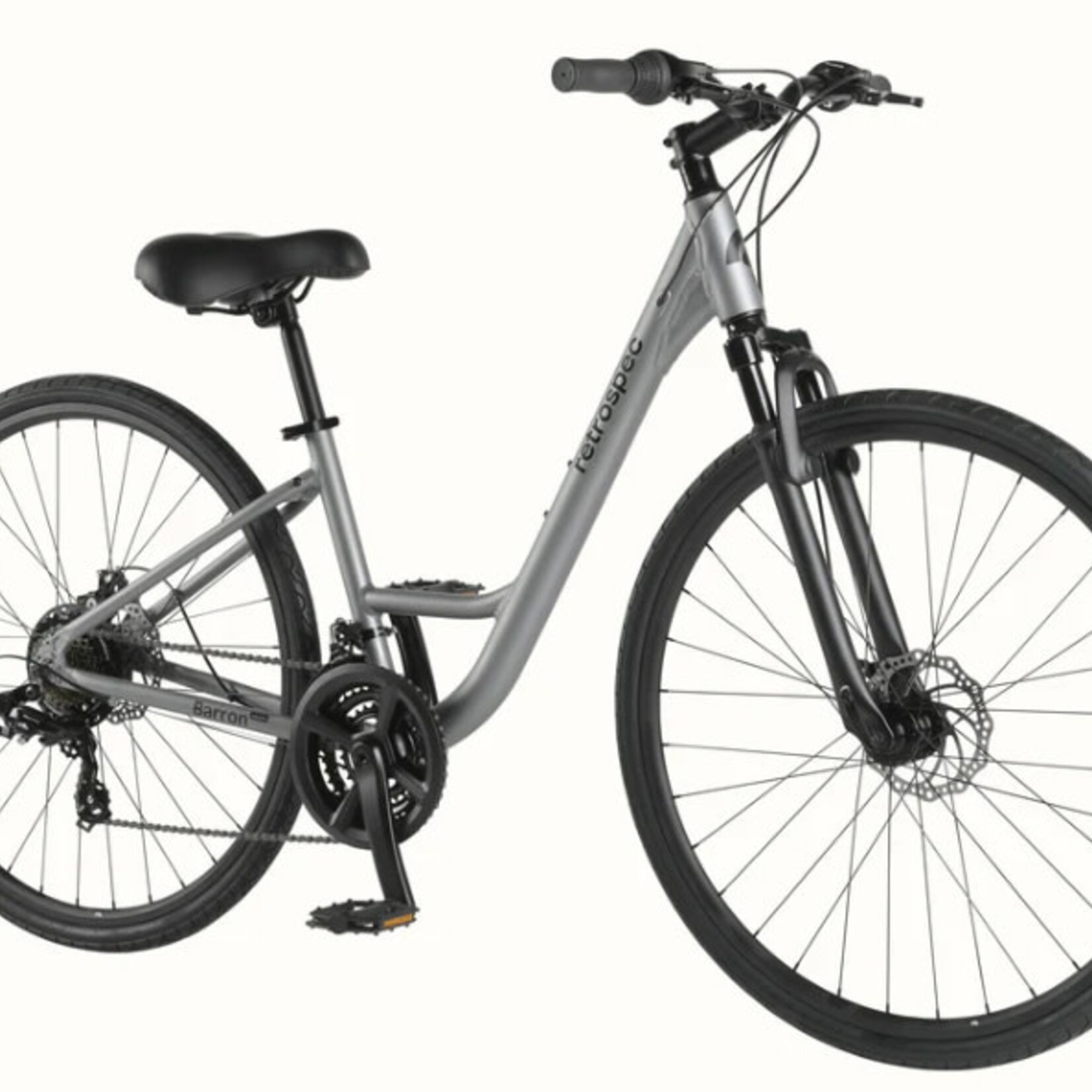 retrospec Barron Plus Comfort Hybrid Bike - 21 Speed - Step Through