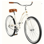 retrospec Chatham Beach Cruiser Bike - Step Through Single Speed-Eggshell