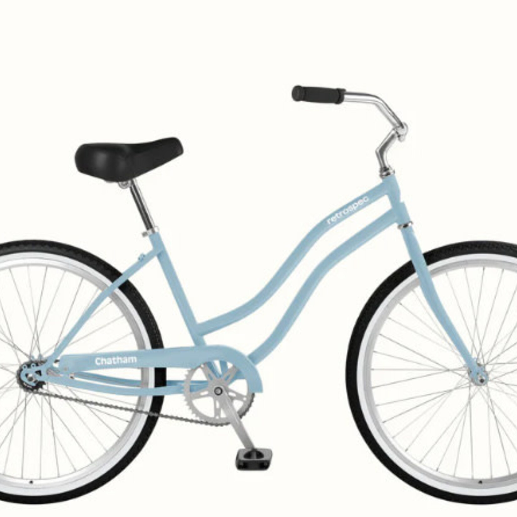 retrospec Chatham Beach Cruiser Bike - Step Through Single Speed Crystal Blue