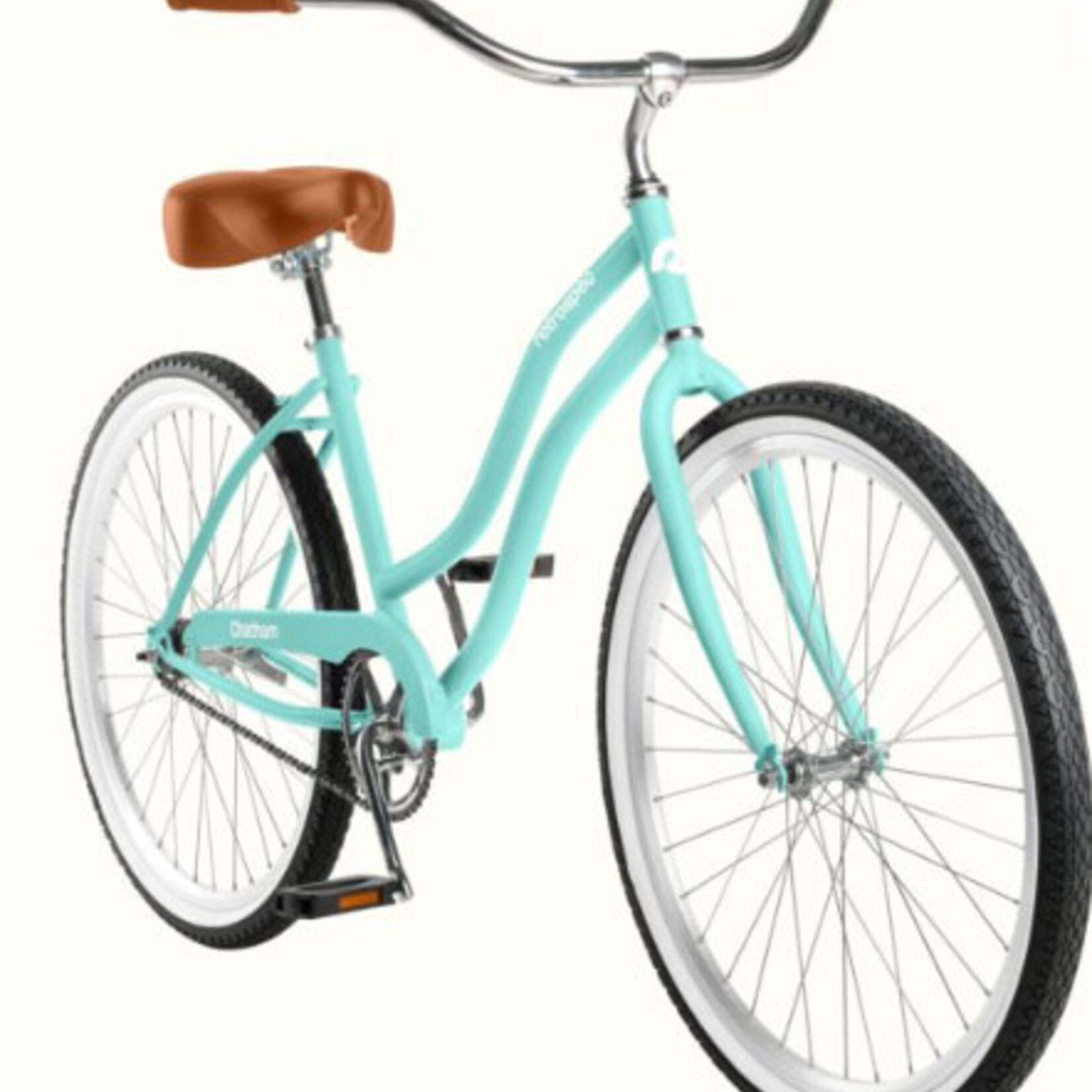 retrospec Chatham Beach Cruiser Bike - Step Through Single Speed-Seafoam
