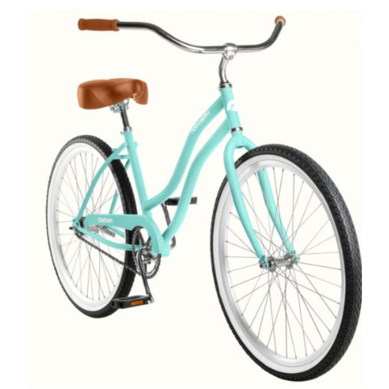 retrospec Chatham Beach Cruiser Bike - Step Through Single Speed-Seafoam
