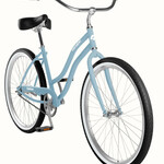 retrospec Chatham Beach Cruiser Bike - Step Through Single Speed Crystal Blue