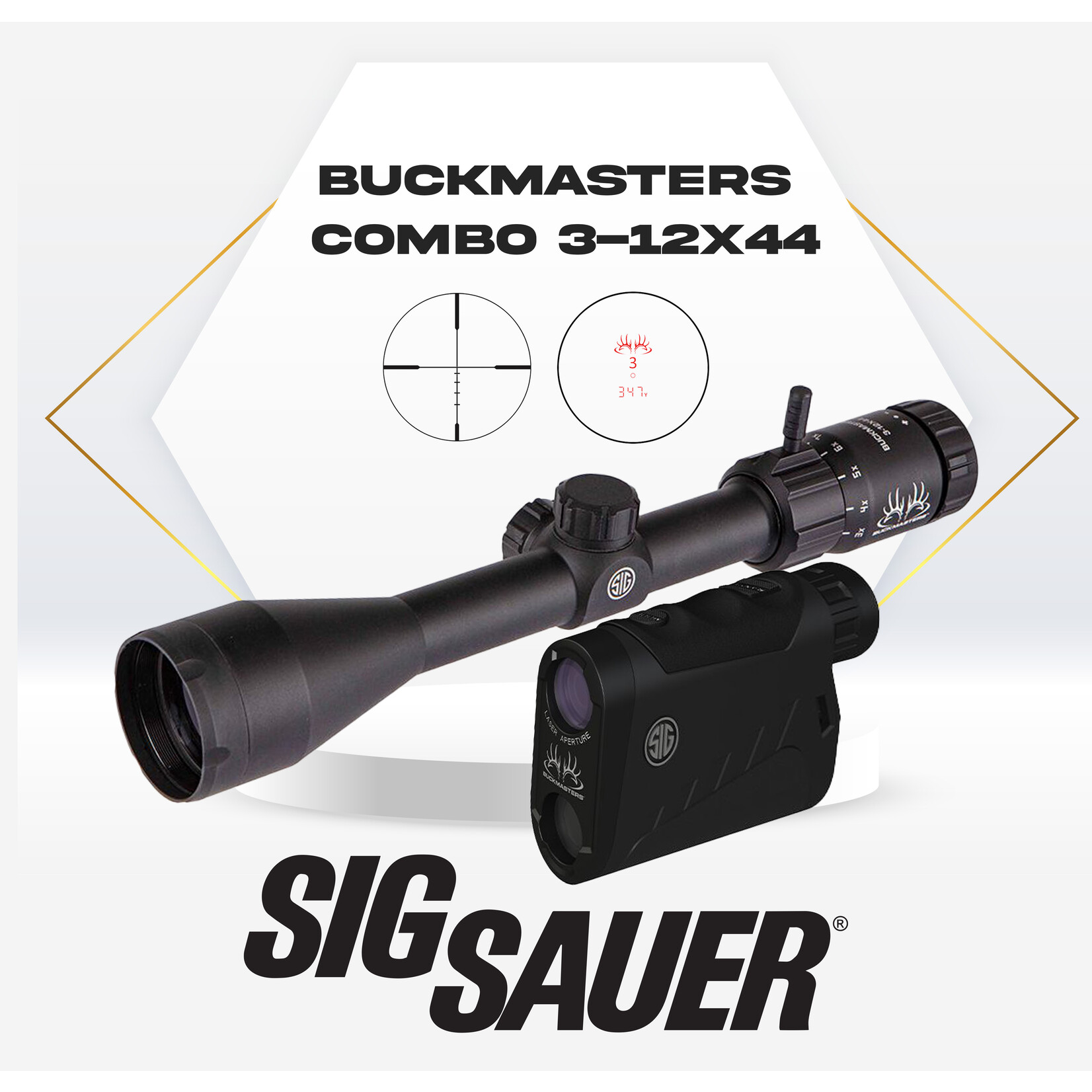 SIG SAUER SIG SAUER BUCKMASTER 3-9X40MM COMBO (SCOPE,RANGE FINDER)
