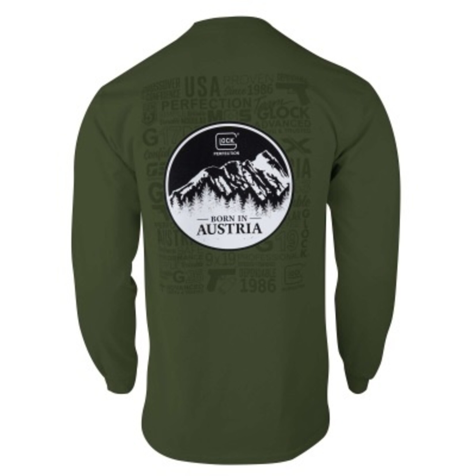 GLOCK Glock Born in Austria Long Sleeve Shirt Military Green S