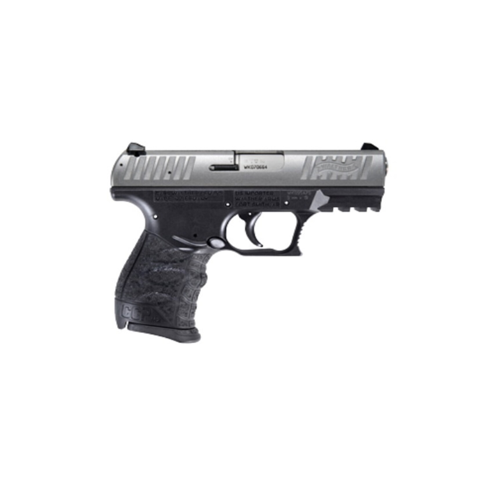 WALTHER ARMS WALTHER, CCP, 9MM, 3.5"BBL, SS/BLK, 8+1