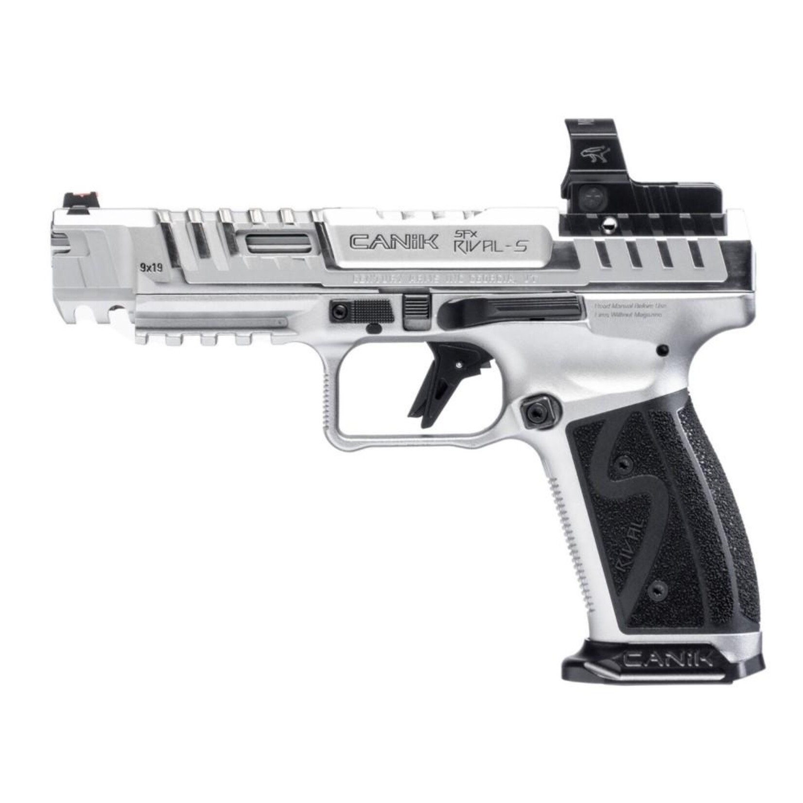 CANIK ARMS CANIK RIVAL-S W/RED DOT 9MM, 5.2''BBL, CHROME, 18+1