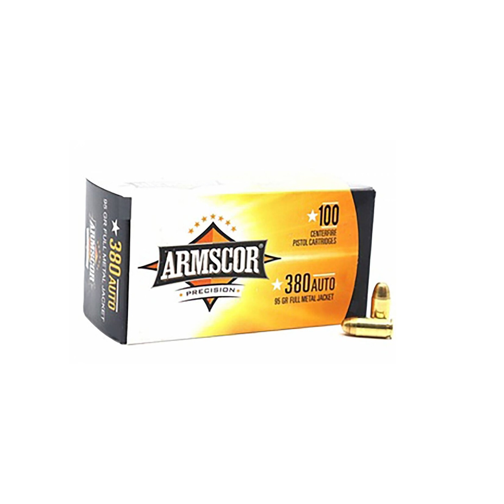 ARMSCOR AMMO ARMSCOR, 380ACP, 95GR FMJ, 100 ROUNDS