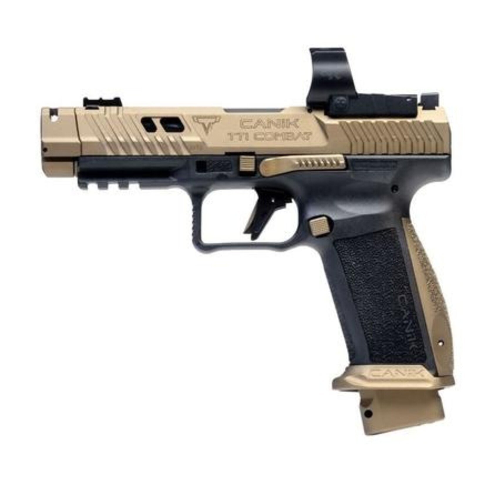 CANIK ARMS CANIK TTi COMBAT W/ MECHANIX OPTIC 9MM, 4.6''BBL, BURNT BRONZE, 18+1