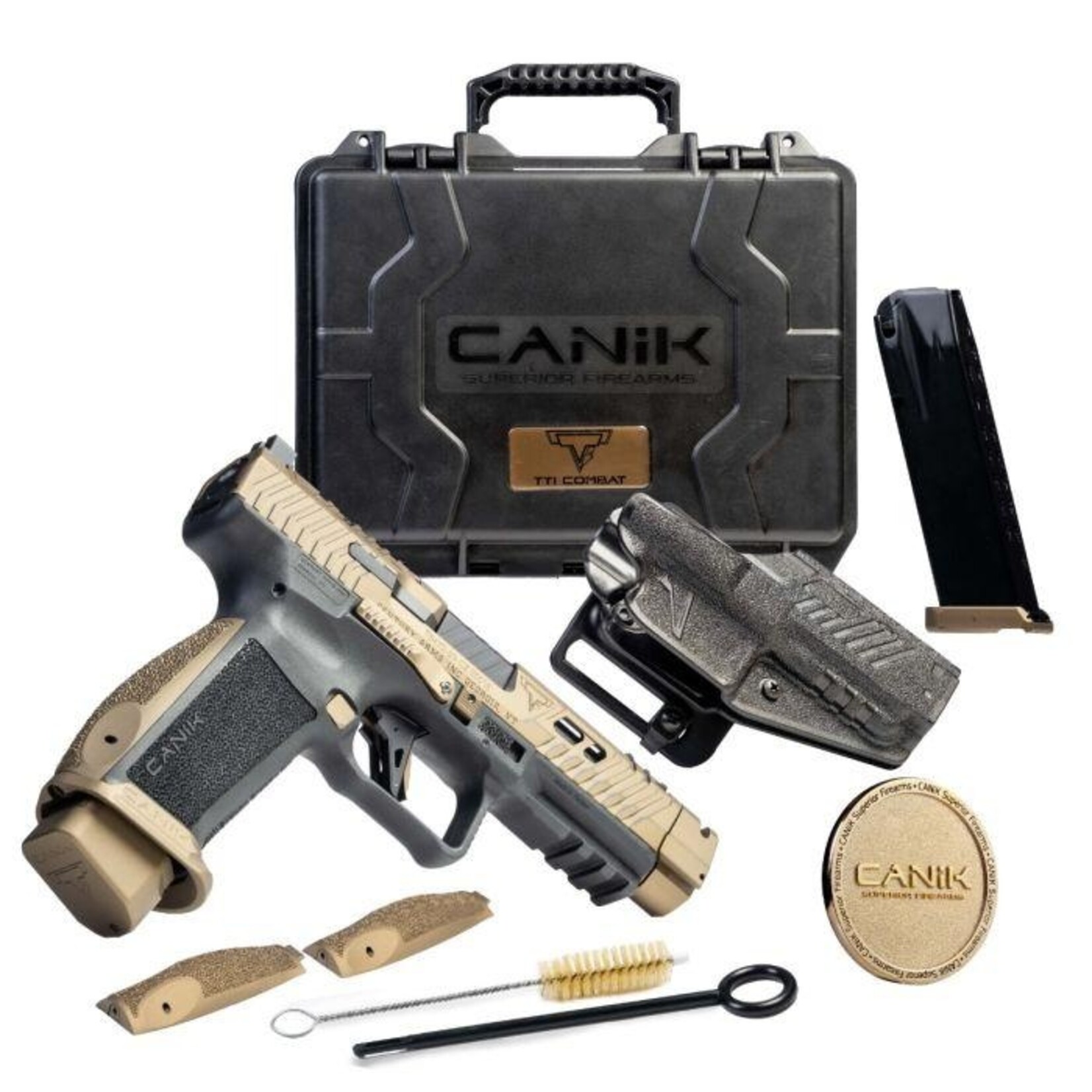 CANIK ARMS CANIK TTi COMBAT 9MM, 4.6''BBL, BURNT BRONZE, 18+1