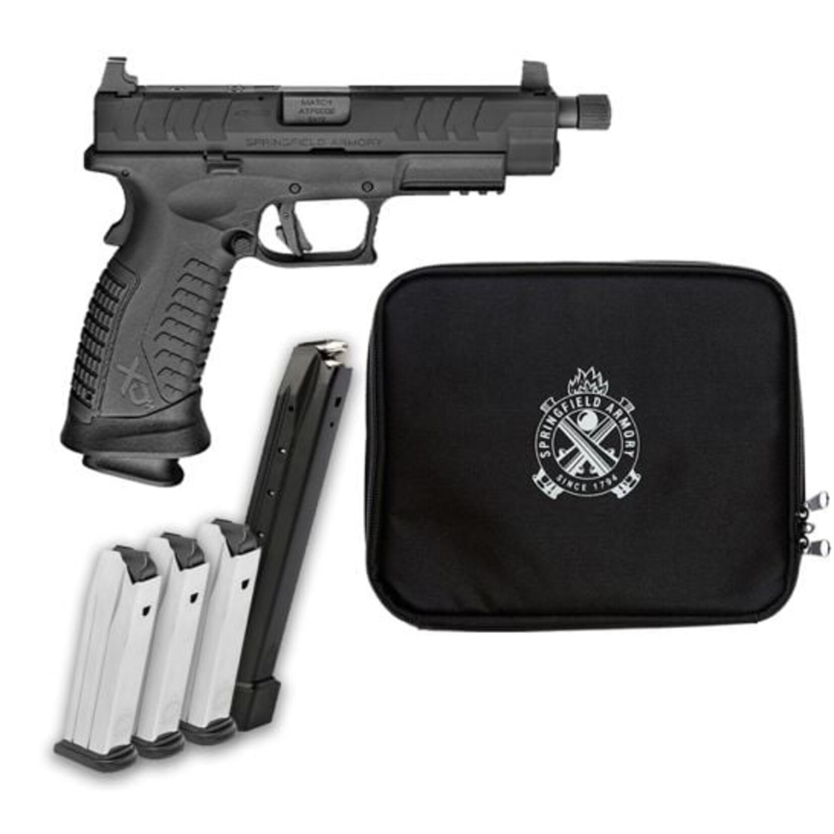 SPRINGFIELD *NFA BUNDLE* SPRINGFIELD XDM ELITE, 9MM, 4.5"THREADED BBL W/ CAN, BLK, 35+1 (GEAR UP)
