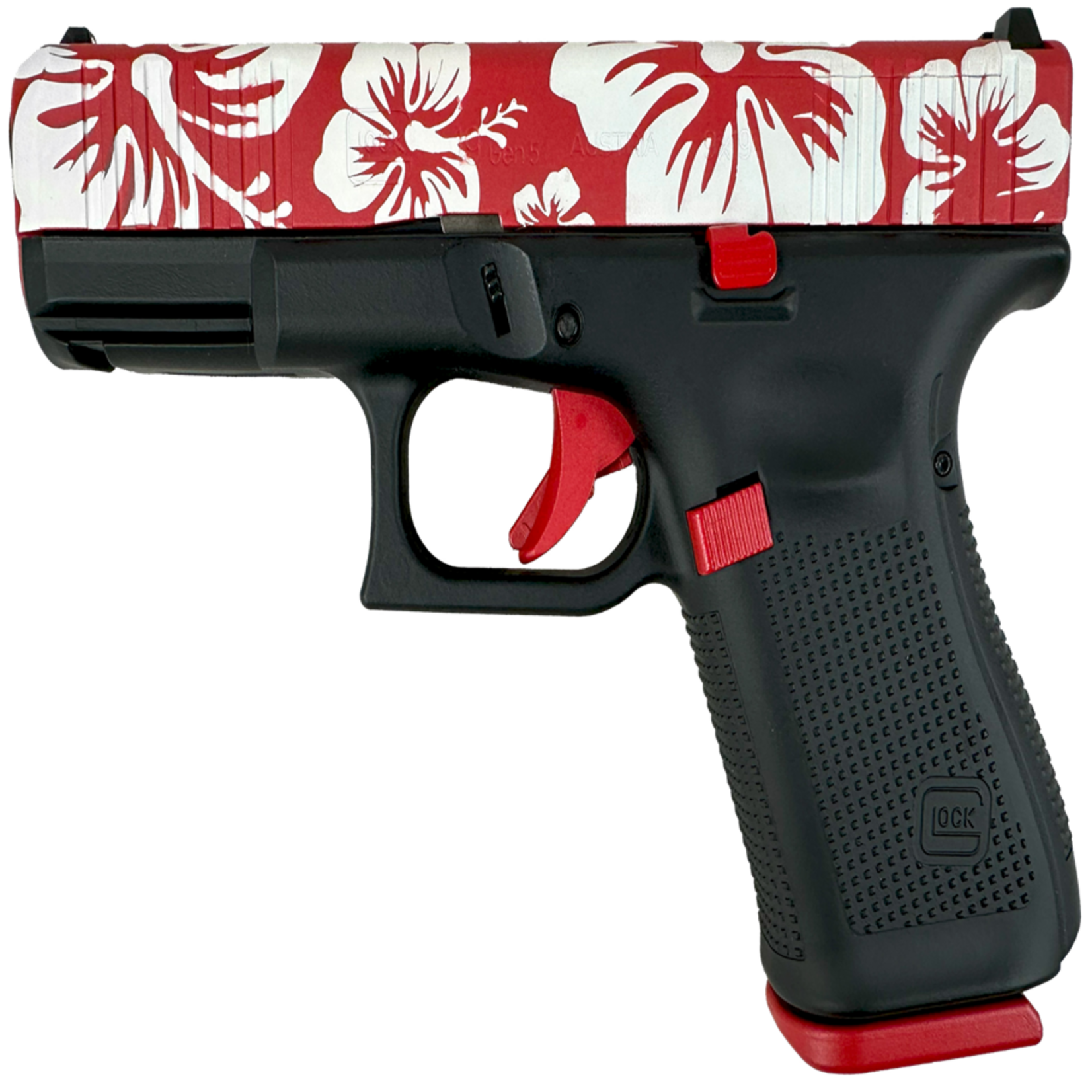 GLOCK GLOCK G19 GEN5 MOS 9MM, 4.02''BBL, HAWAII RED, 15+1