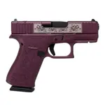 GLOCK GLOCK G43X MOS 9MM, 3.4''BBL, BLK CHERRY ENGRAVED PAISLEY, 10+1