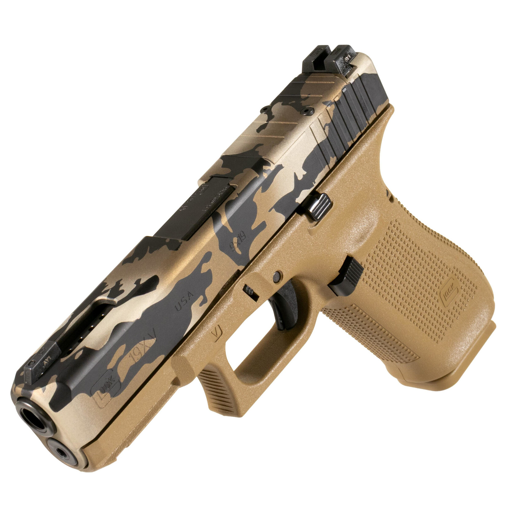 GLOCK GLOCK G19XV MOS, 9MM, 4.02'' INLINE PORTED BBL, CAMO, 17+1