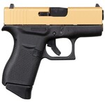GLOCK GLOCK G43 APOLLO 9MM, 3.41''BBL, GOLD/BLK, 6+1