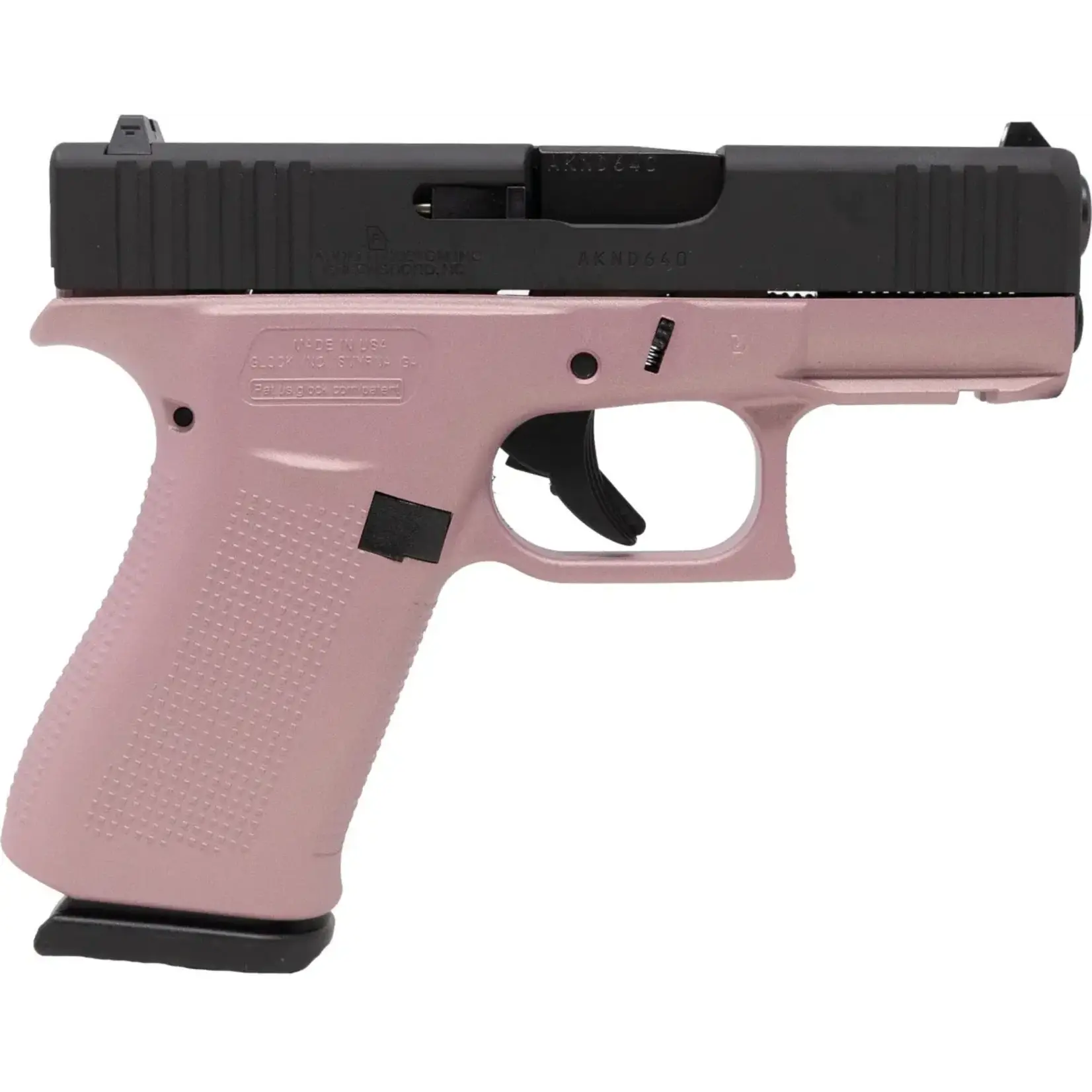 GLOCK GLOCK G43X 9MM, 3.41''BBL, PNK/BLK, 10+1