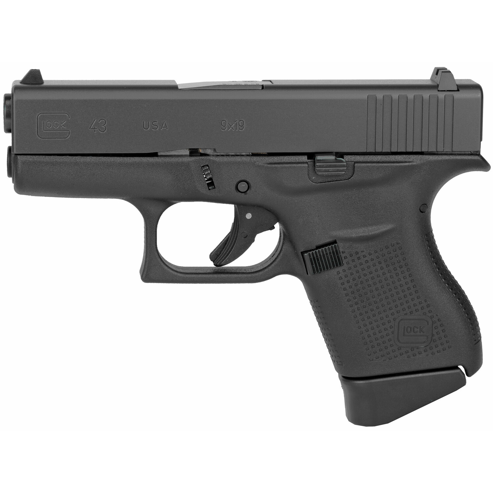 GLOCK GLOCK G43, 9MM, 3.39" BBL, BLK, 6+1