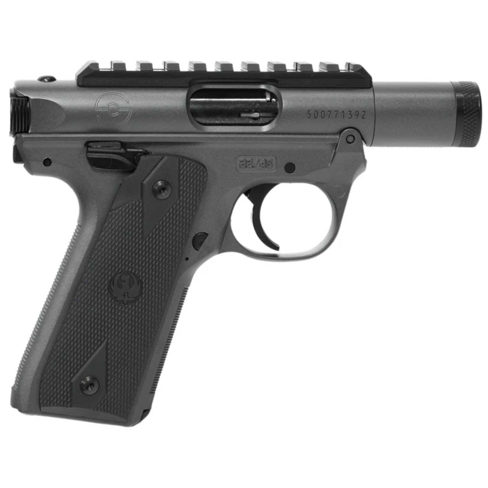 RUGER RUGER X SILENCERCO MRK IV, 22LR, 3.0''BBL, GRY, (3) 10+1