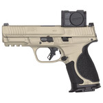 SMITH & WESSON S&W M&P, M2.0 KIT, 9MM, 4''BBL, TAN MTL W/OPTIC, 15+1