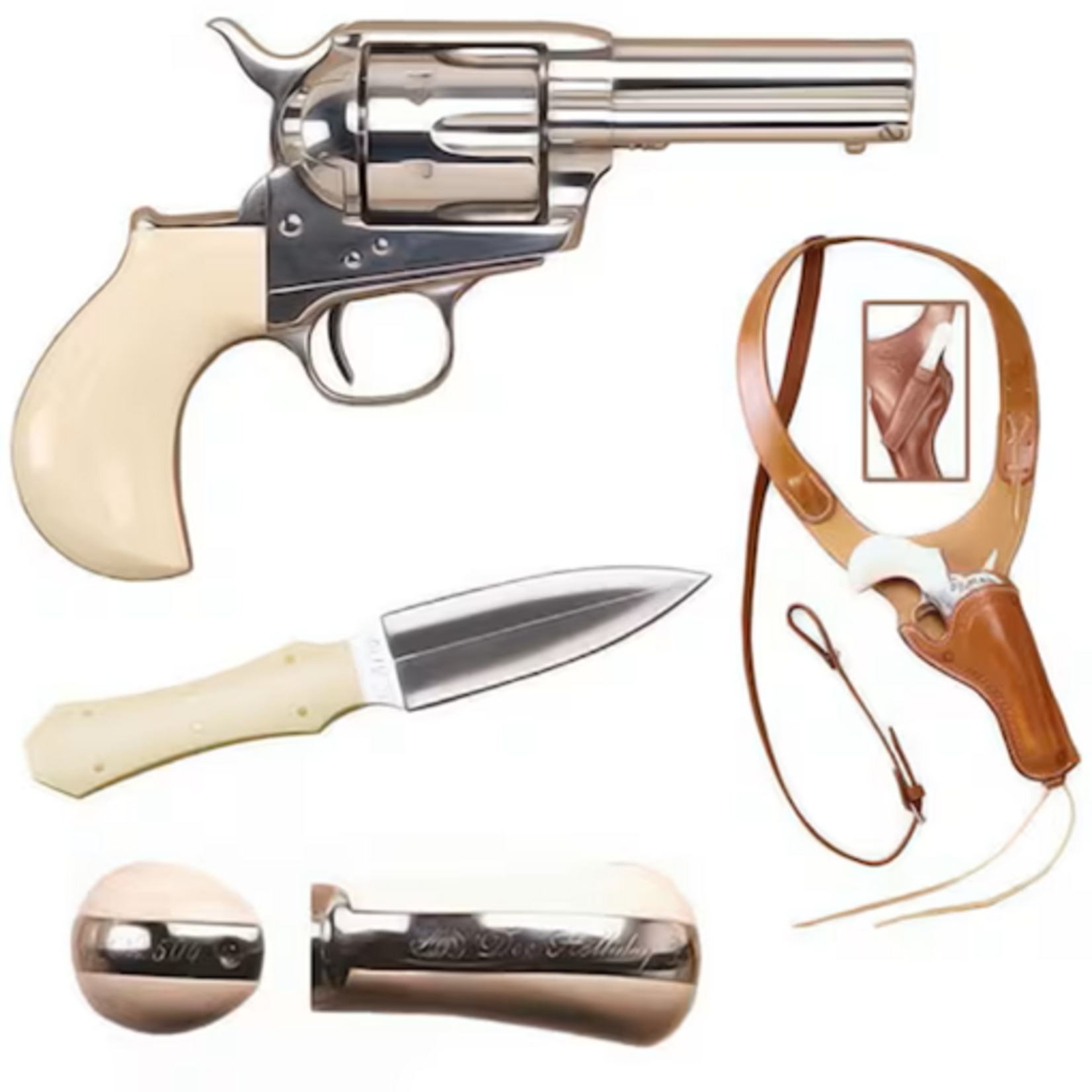 CIMARRON CIMARRON, DOC HOLIDAY THUNDER, 45LC, 3.5''BBL, SS, 6SHOT