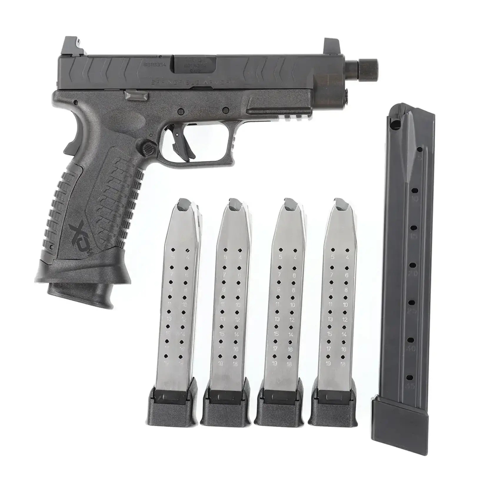 SPRINGFIELD *NFA BUNDLE* SPRINGFIELD XDM ELITE, 9MM, 4.5"THREADED BBL W/ CAN, BLK, 35+1 (GEAR UP)