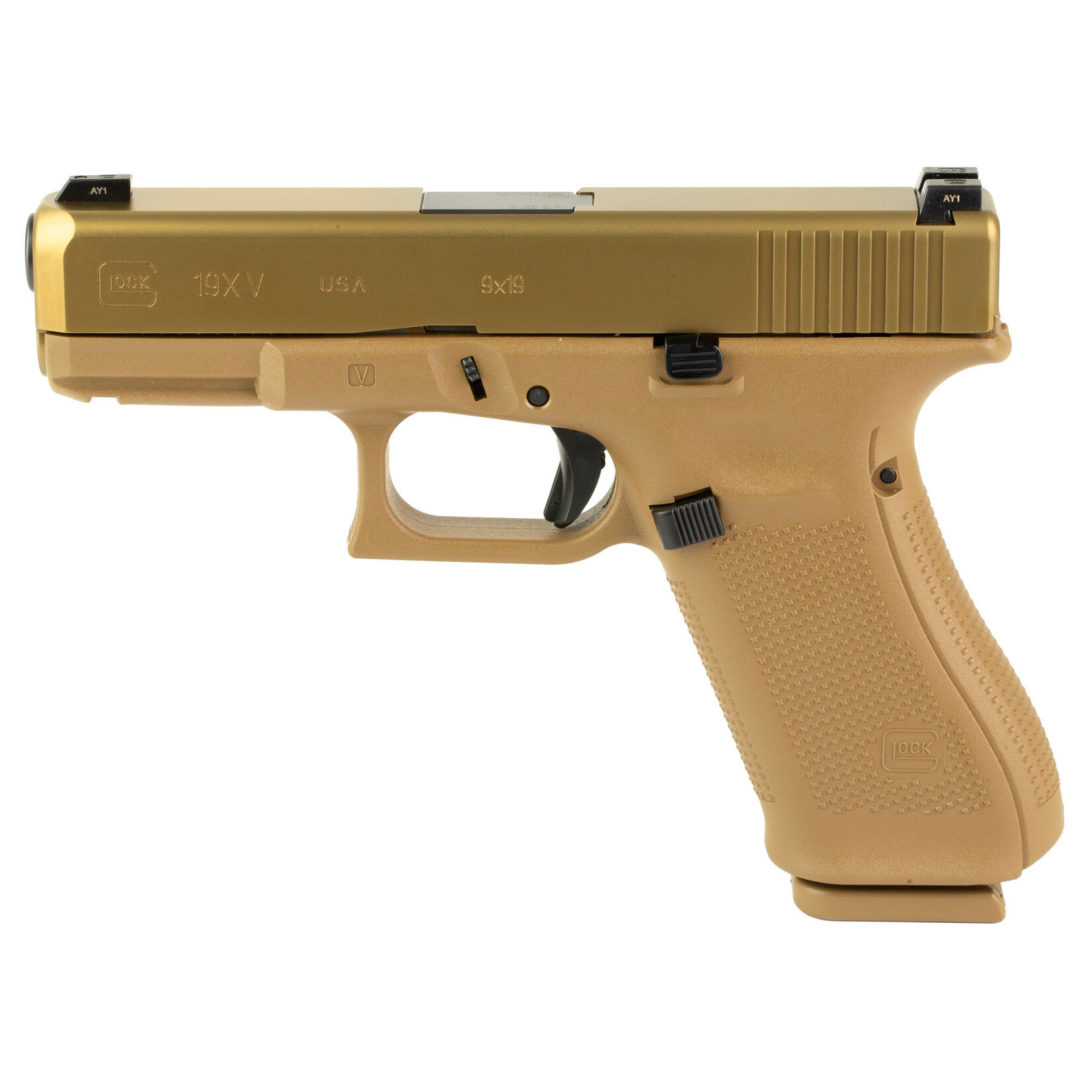 GLOCK GLOCK G19X V, 9MM, 4.02''BBL, FDE/COYOTE, 17+1
