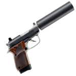 *NFA* BERETTA, 30X TOMCAT, 32ACP, 2.90''BBL, BLK W/WOOD GRIPS, TB  8+1 W/ GEMTECH AURORA SUPPRESSOR