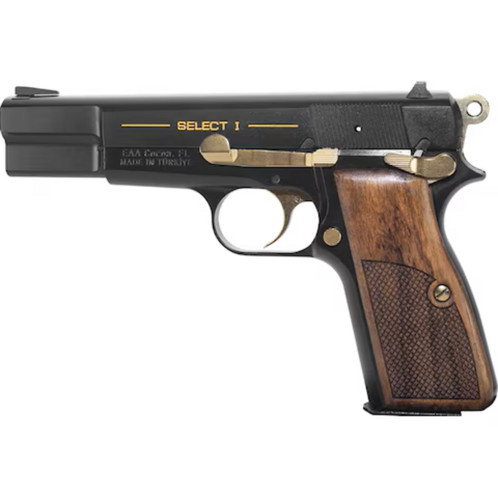 GIRSAN FIREARMS *CLEARANCE* GIRSAN MCP35 SELECT 1, 9MM, 4.63''BBL, BLK/GLD, 15+1