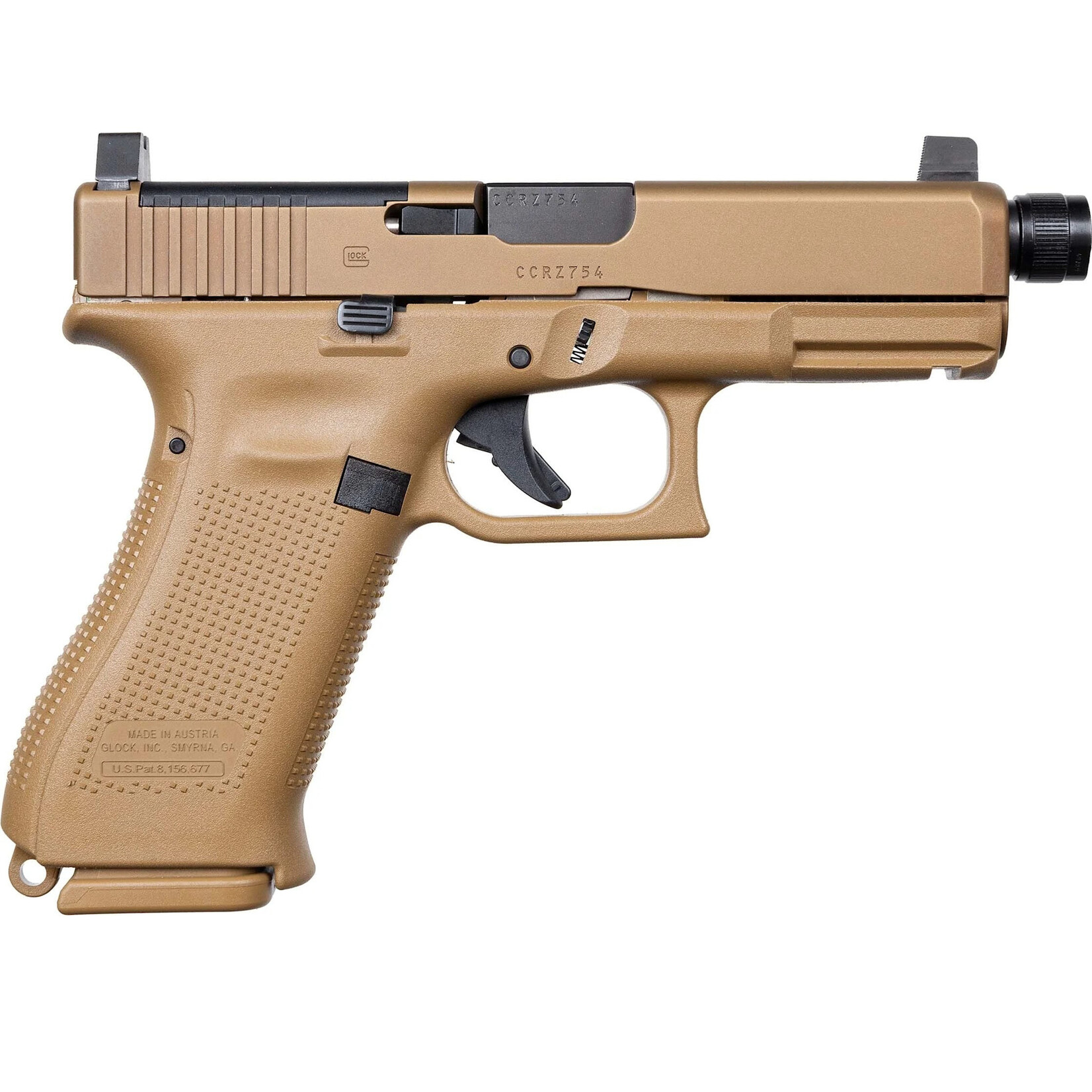GLOCK GLOCK, G19X MOS/TB, 9MM, 4"BBL, COYOTE, 19+1