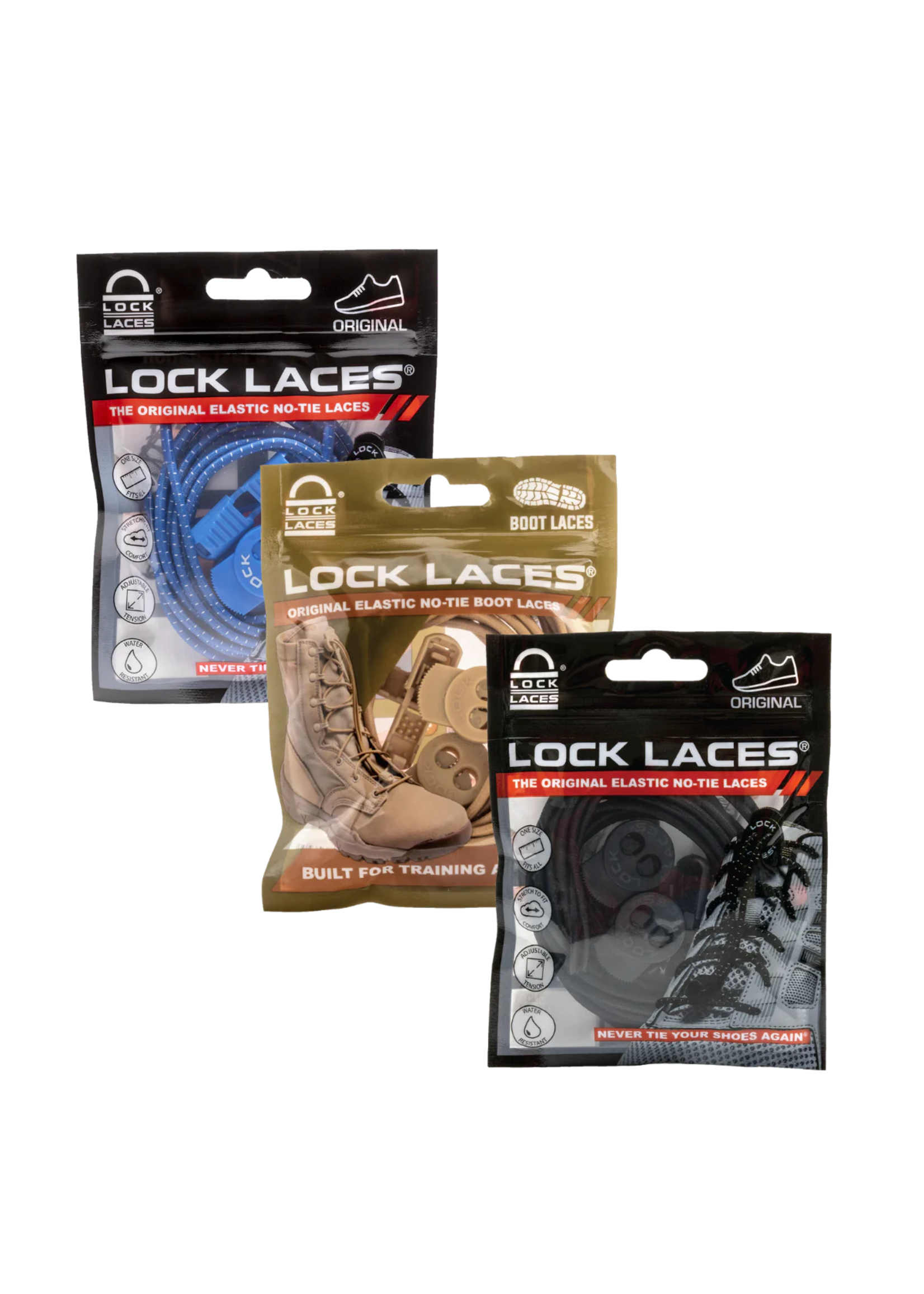 Lock Laces Tight laces gray