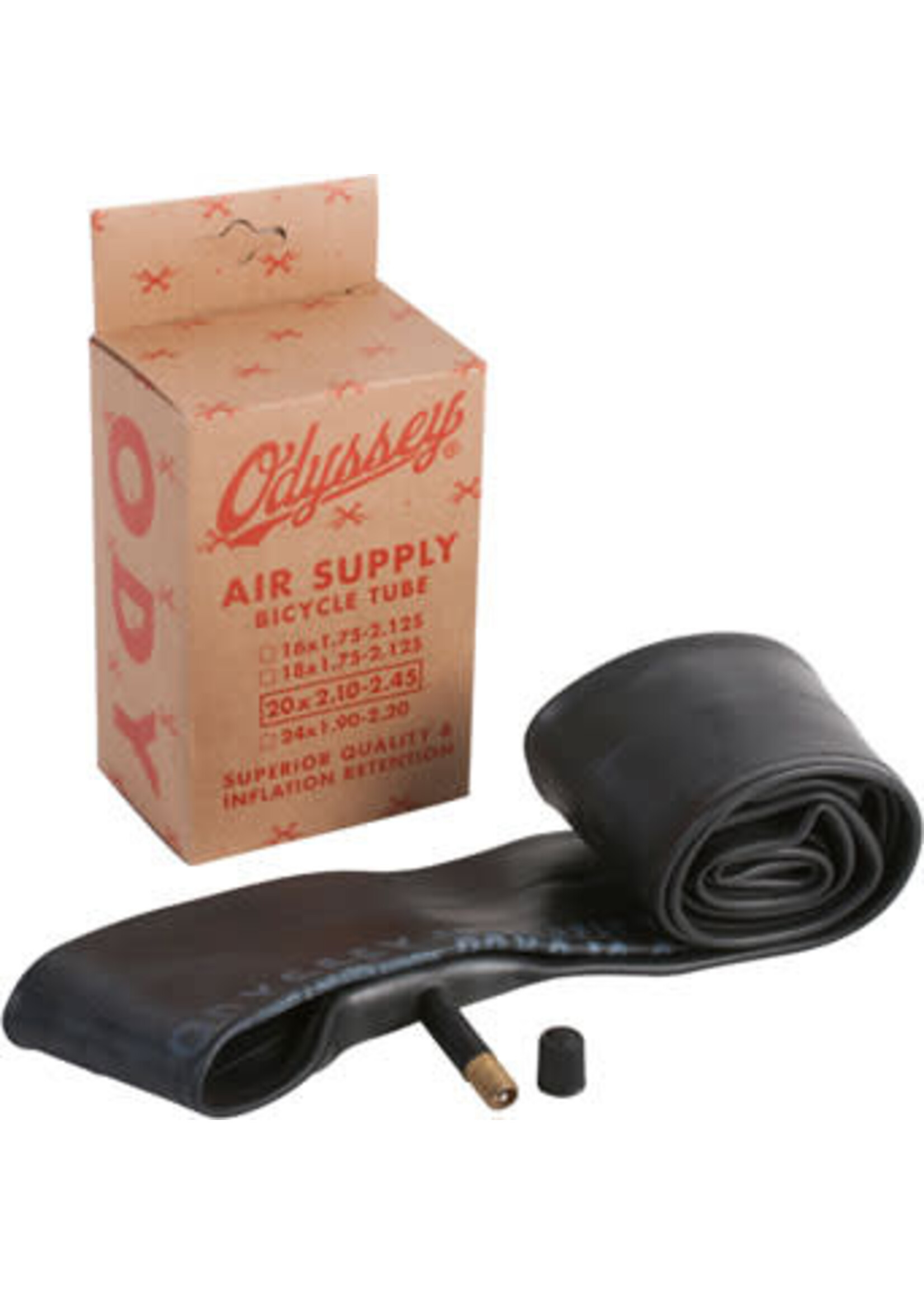 Odyssey Odyssey Air Supply Tube - 20 x 2.1 - 2.45, Schrader Valve