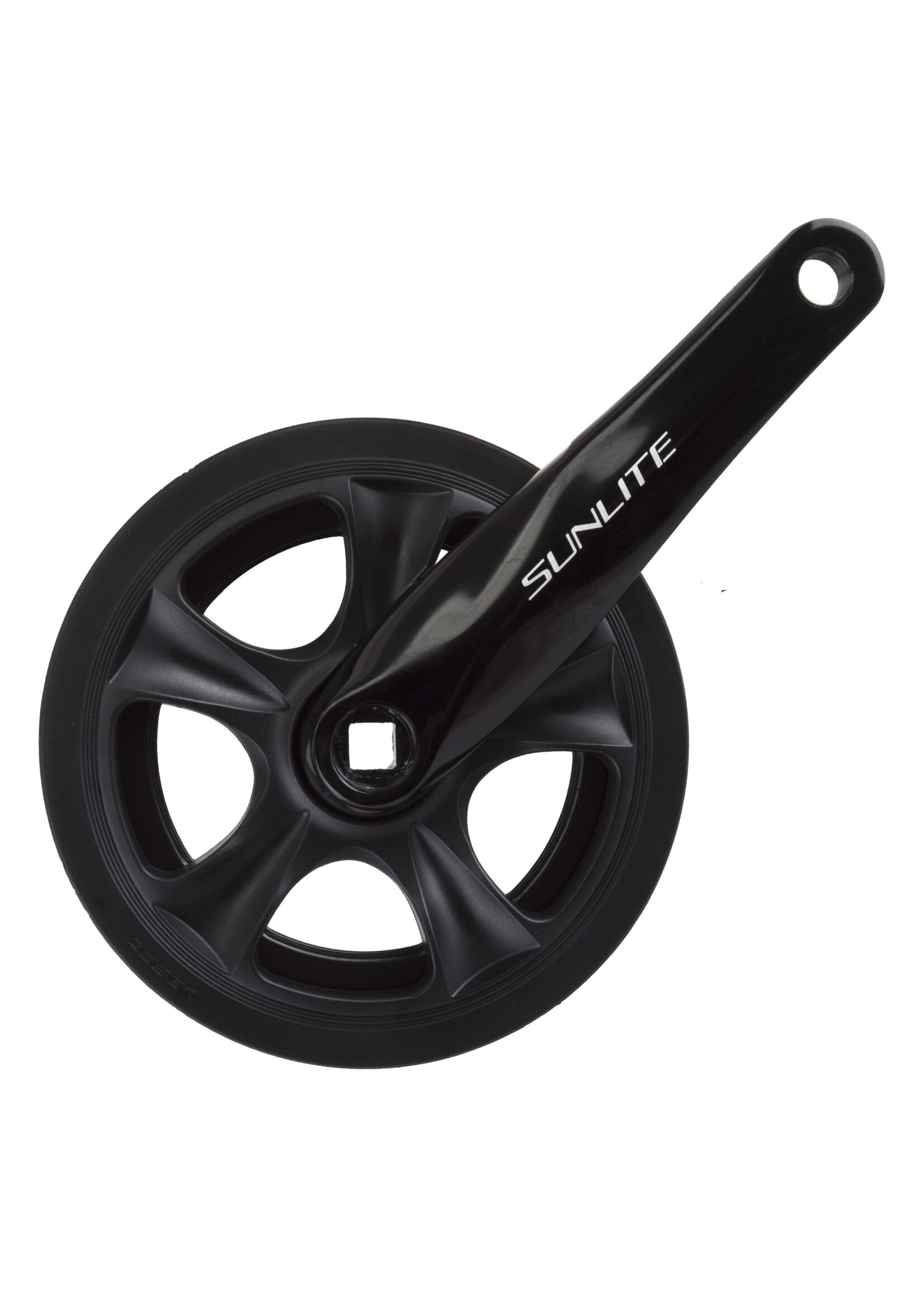 SUNLITE Crankset Sunlt Inner City 38X165 3/32 Sq Bk/Bk Stl Ring W/Chainguard