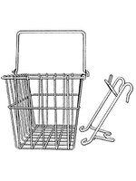 Wald Giant WLD 3114GB Compact QR Front Basket w/ Mount 11.75x8x9 Black