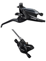 Shimano Shimano ST-EF505 EZ Fire Plus Shift/Brake Lever with BR-MT200 Disc Brake Caliper - Right/Rear, 9-Speed, Black
