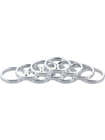 Problem Solvers Problem Solvers Headset Stack Spacer - 28.6, 5mm, Aluminum, Silver, Bag of 10