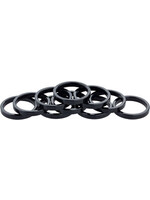 Problem Solvers Problem Solvers Headset Stack Spacer - 28.6, 1-1/8, 5mm, Aluminum, Black, Bag of 10